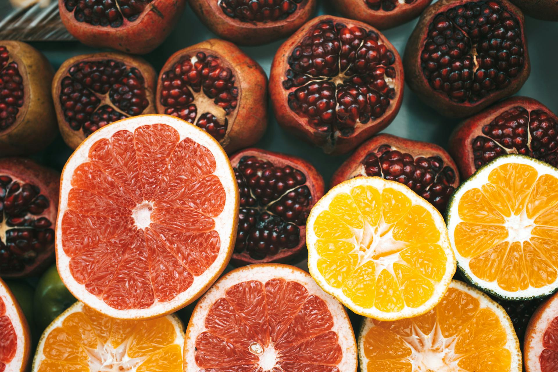 Pomegranate, oranges